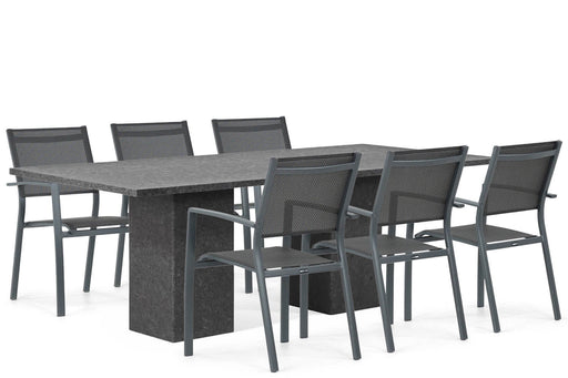 Lifestyle Sella/Graniet 220 cm dining tuinset 7-delig