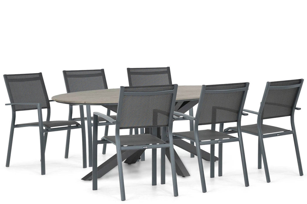 Lifestyle Sella/Matara 220 cm dining tuinset 7-delig