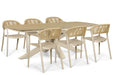 Domani Toscano/Camila 220x100 cm dining tuinset 7-delig