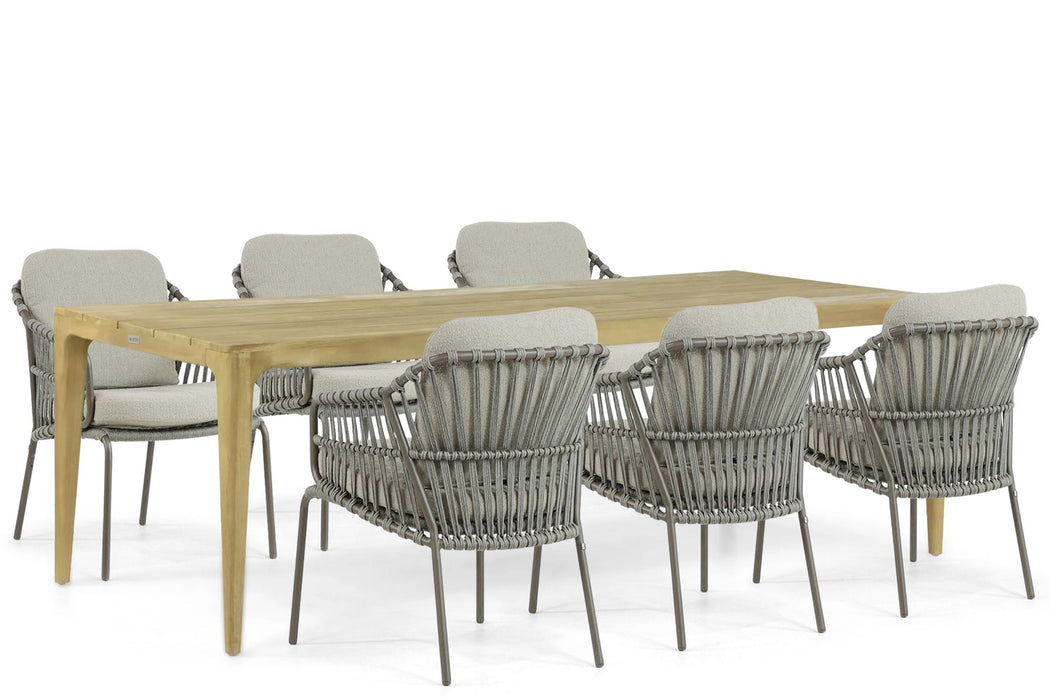 4 Seasons Outdoor Capalbio/Sentis 240 cm dining tuinset 7-delig