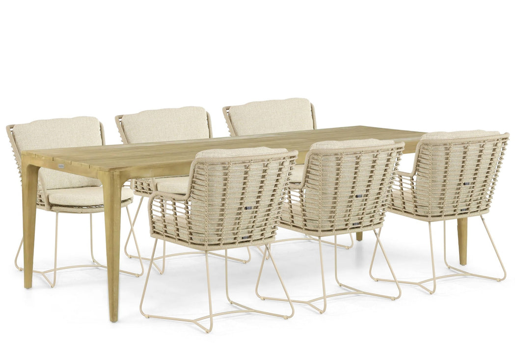 4 Seasons Outdoor Fabrice/Sentis 240 cm dining tuinset 7-delig