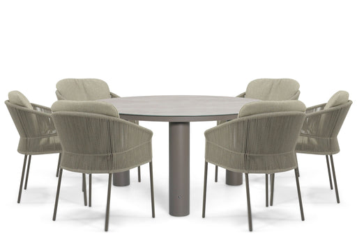 4 Seasons Outdoor Florence/Arancia 150 cm dining tuinset 7-delig