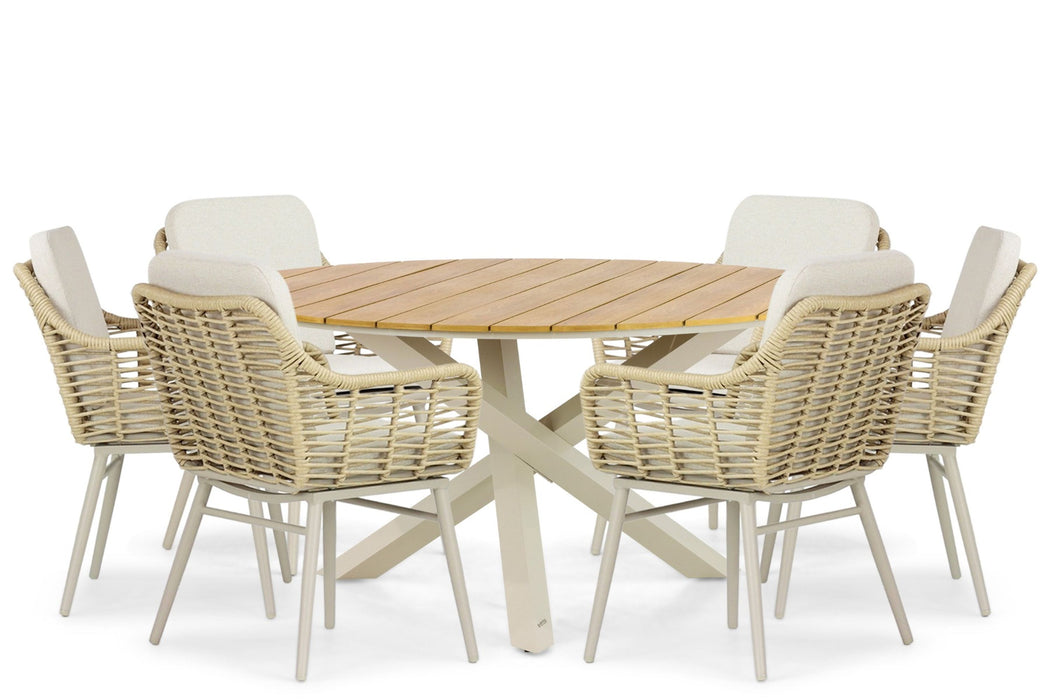 Coco Antoni/Ancona 150 cm dining tuinset 7-delig