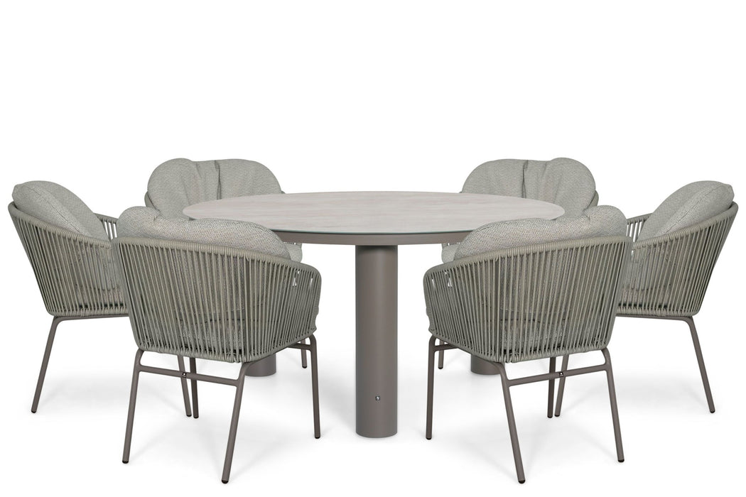 Coco Livo/Arancia 150 cm dining tuinset 7-delig