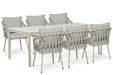 Coco Oliva/Como 220x100 cm dining tuinset 7-delig