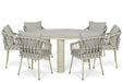 Coco Oliva/Arancia 150 cm dining tuinset 7-delig