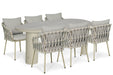 Coco Oliva/Guave 240x120 cm dining tuinset 7-delig