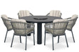 De Laan Malaga/Arancia 150 cm dining tuinset 7-delig - 25822