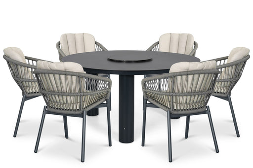 De Laan Malaga/Arancia 150 cm dining tuinset 7-delig - 25822