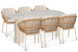 De Laan Malaga/Guave 240x120 cm dining tuinset 7-delig