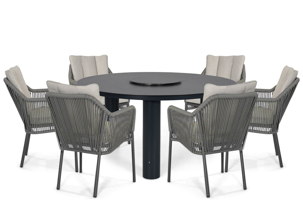 De Laan Marbella/Arancia 150 cm dining tuinset 7-delig - 25823