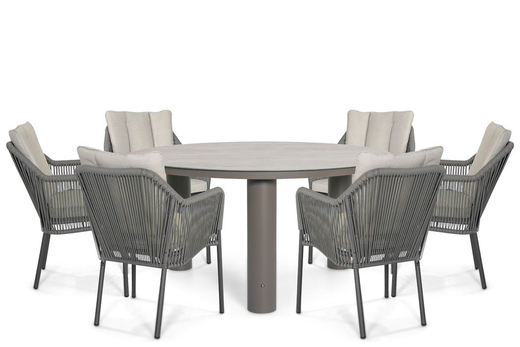 De Laan Marbella/Arancia 150 cm dining tuinset 7-delig - 25820