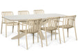 Domani Alba/Belluno 220x100 cm dining tuinset 7-delig