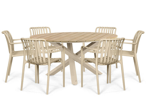 Domani Alba/Ancona 150 cm dining tuinset 7-delig