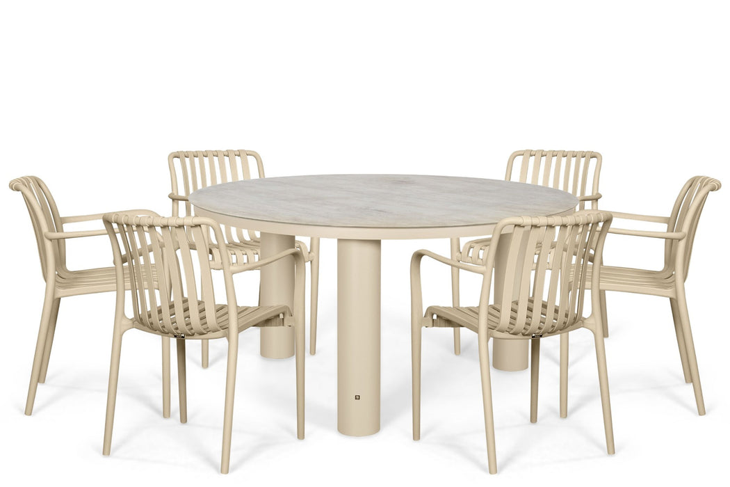 Domani Alba/Arancia 150 cm dining tuinset 7-delig - 26315