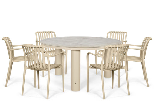 Domani Alba/Arancia 150 cm dining tuinset 7-delig - 26315