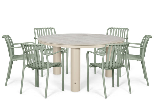 Domani Alba/Arancia 150 cm dining tuinset 7-delig - 26350