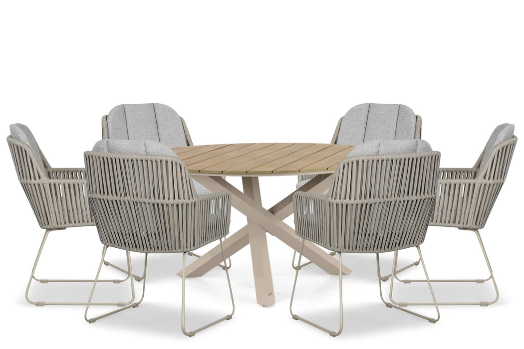 Domani Trivento/Ancona 150 cm dining tuinset 7-delig