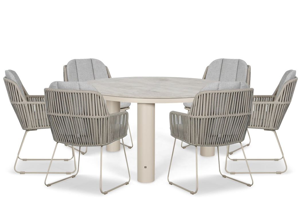 Domani Trivento/Arancia 150 cm dining tuinset 7-delig