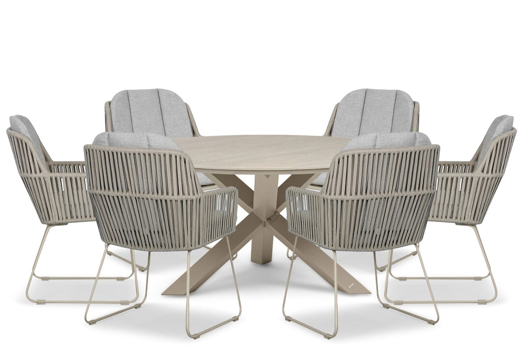 Domani Trivento/Xento 150 cm dining tuinset 7-delig - 27034