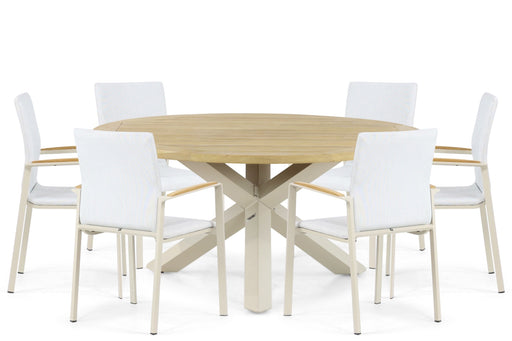 Lifestyle Brandon/Rockville 160 cm dining tuinset 7-delig