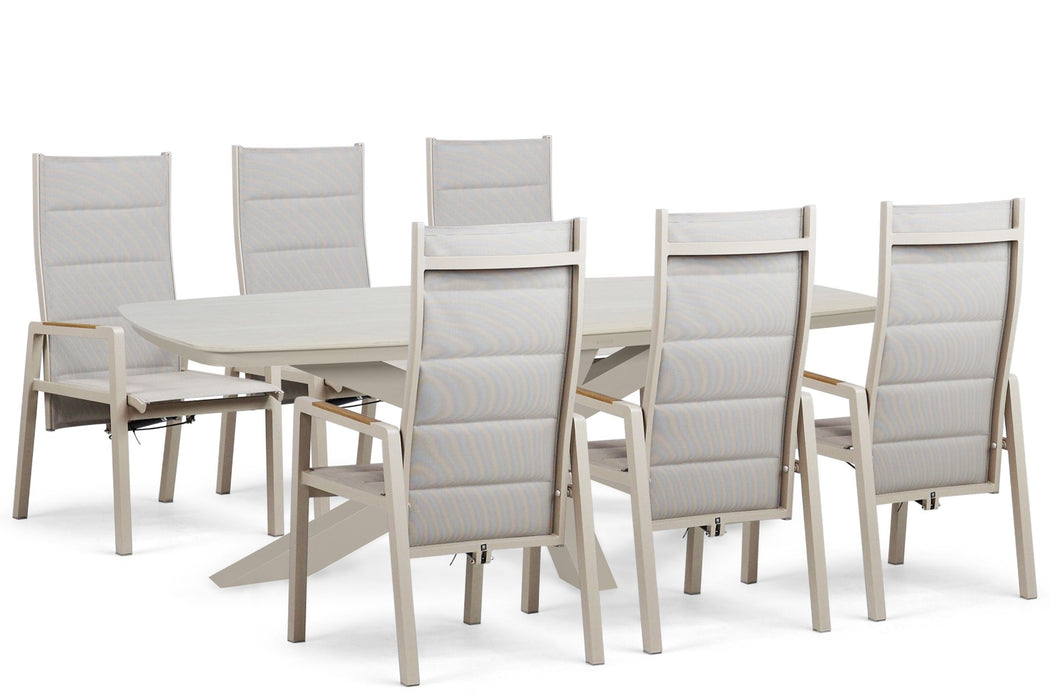 Lifestyle Essence/Belluno 220x100 cm dining tuinset 7-delig