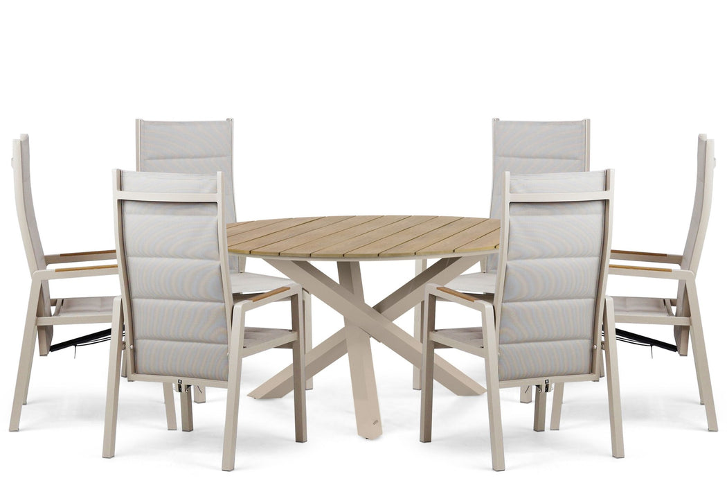 Lifestyle Essence/Ancona 150 cm dining tuinset 7-delig