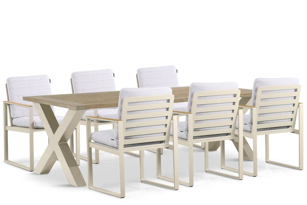 Lifestyle Faro/Cardiff 240 cm dining tuinset 7-delig