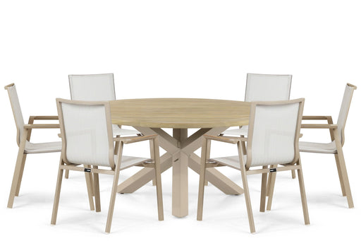 Lifestyle Fiora/Rockville 160 cm dining tuinset 7-delig - 26196
