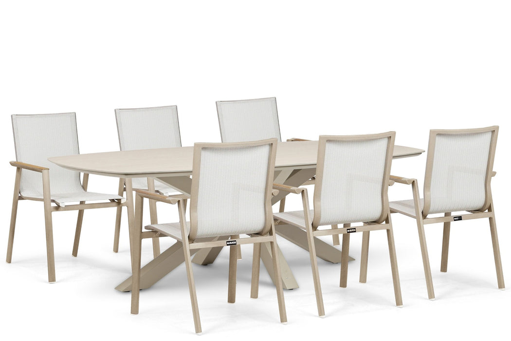 Lifestyle Fiora/Voyage 240x120 cm dining tuinset 7-delig