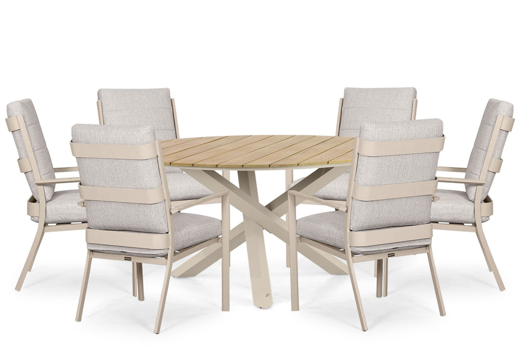 Lifestyle Lecce/Ancona 150 cm dining tuinset 7-delig - 25942
