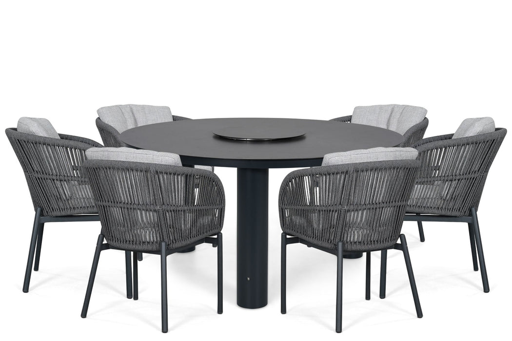 Lifestyle Monaco/Arancia 150 cm dining tuinset 7-delig - 25920