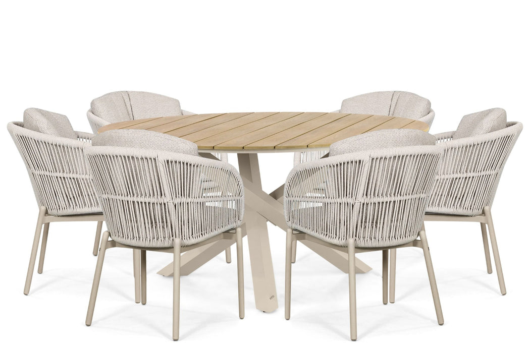 Lifestyle Monaco/Ancona 150 cm dining tuinset 7-delig - 25902