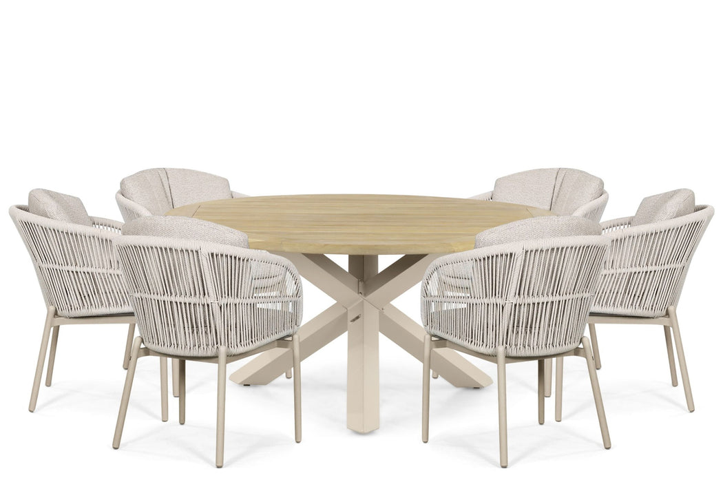 Lifestyle Monaco/Rockville 160 cm dining tuinset 7-delig - 25909