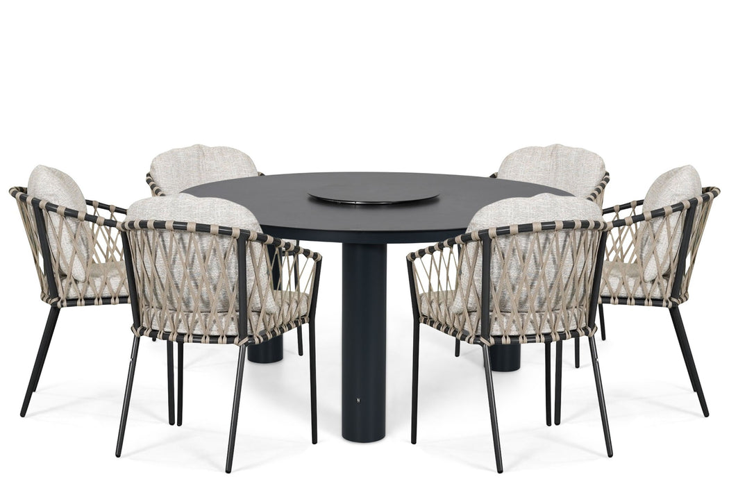 Lifestyle Morano/Arancia 150 cm dining tuinset 7-delig - 25828