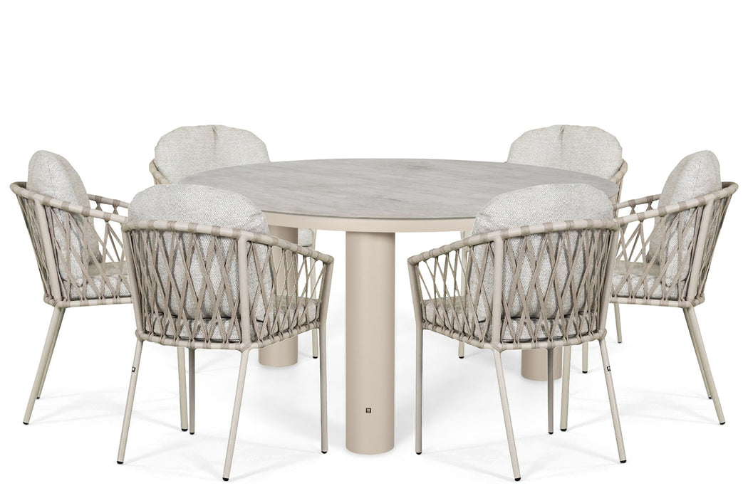 Lifestyle Morano/Arancia 150 cm dining tuinset 7-delig - 25832