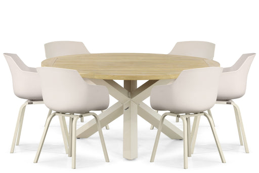Lifestyle Salina/Rockville 160 cm dining tuinset 7-delig