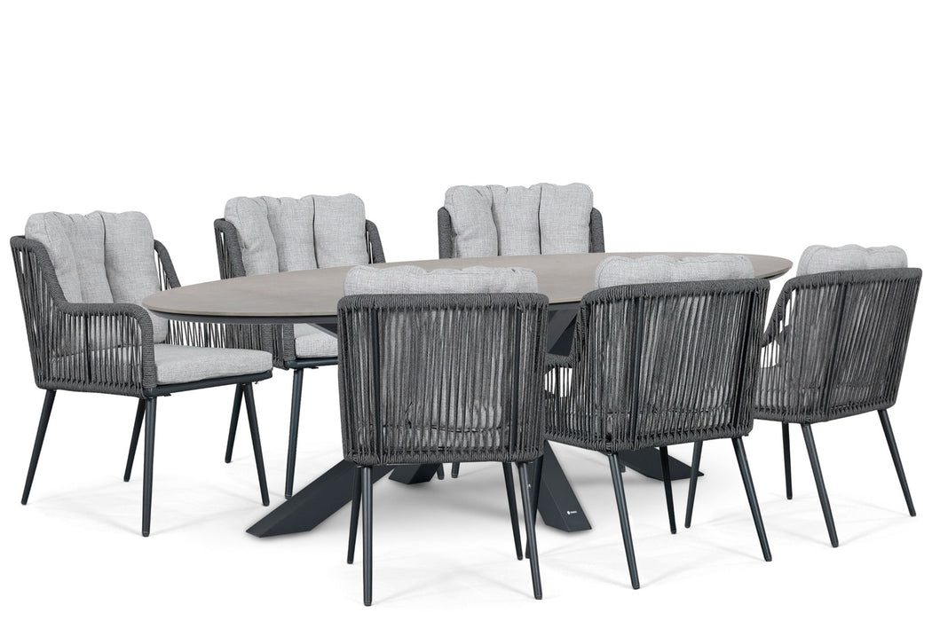 Lifestyle Tivoli/Lunea 240x120 cm dining tuinset 7-delig