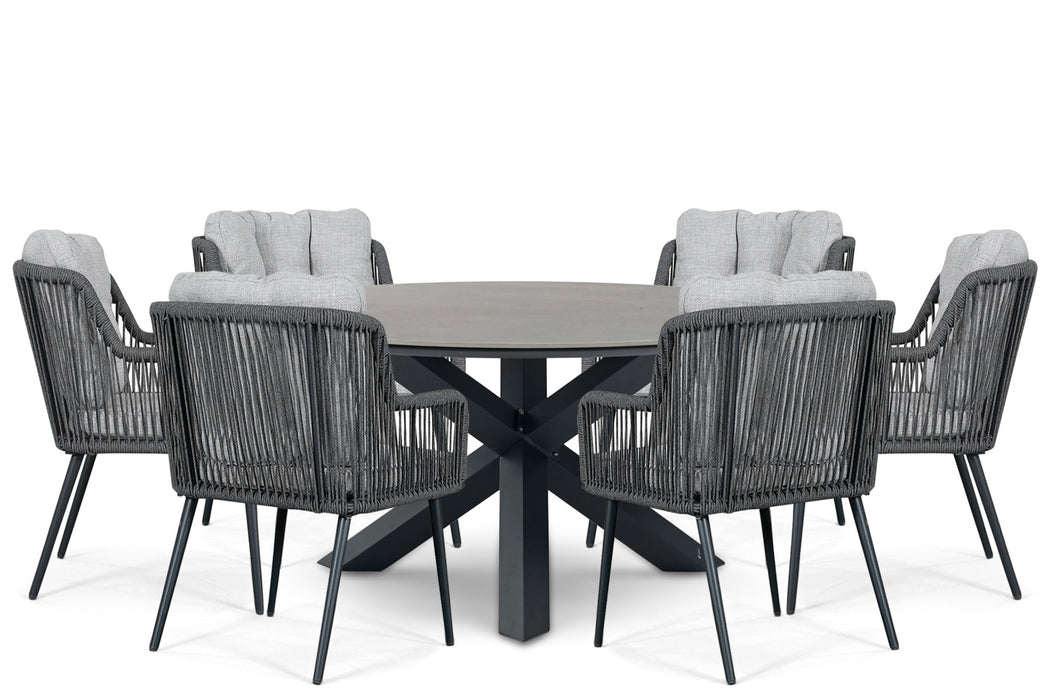 Lifestyle Tivoli/Xento 150 cm dining tuinset 7-delig