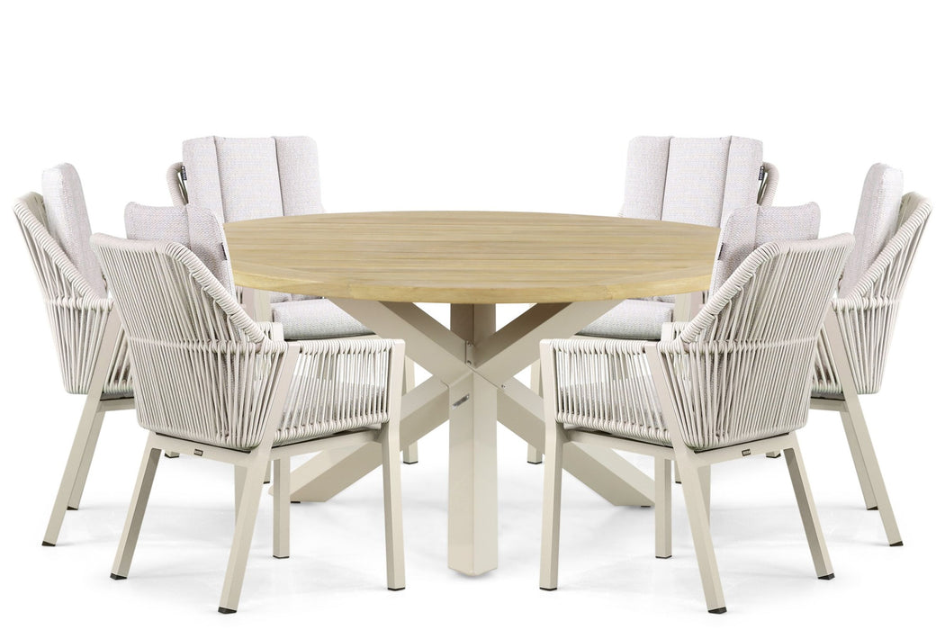 Lifestyle Verona/Rockville 160 cm dining tuinset 7-delig - 22907