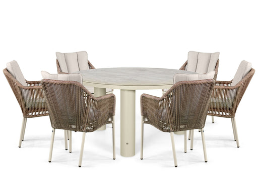Lifestyle Marbella/Arancia 150 cm dining tuinset 7-delig
