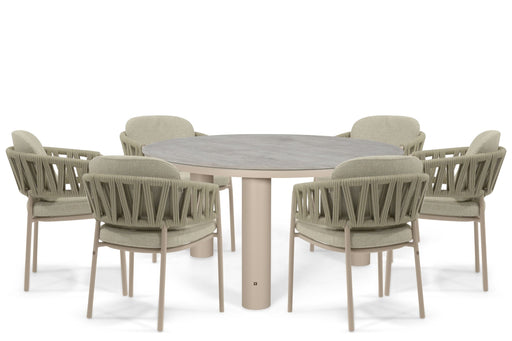 4 Seasons Outdoor Calma/Arancia 150 cm dining tuinset 7-delig