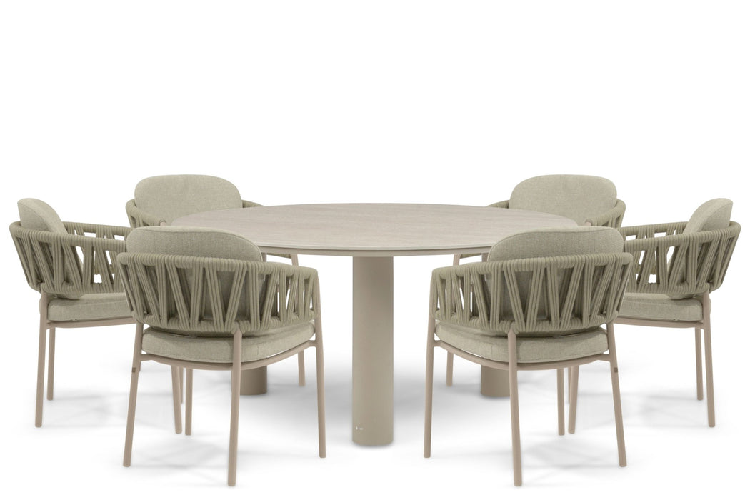 4 Seasons Outdoor Calma/Trino 158 cm dining tuinset 7-delig