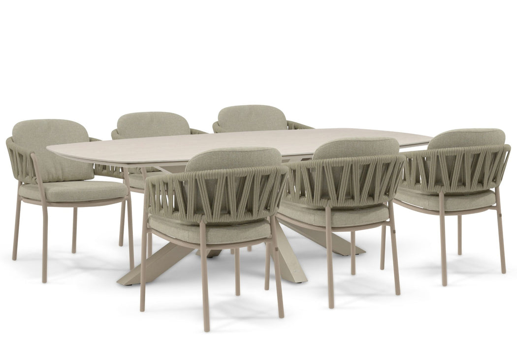 4 Seasons Outdoor Calma/Voyage 240x120 cm dining tuinset 7-delig