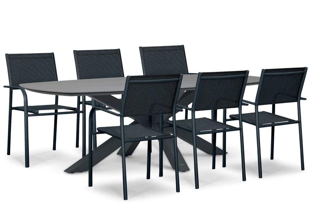 Presto Brentino/Voyage 240x120 cm dining tuinset 7-delig