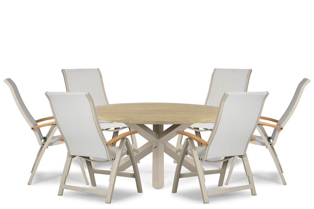 Presto Tarenta/Rockville 160 cm dining tuinset 7-delig