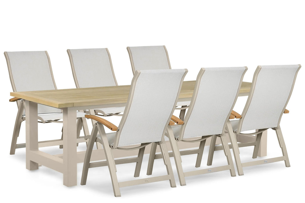 Presto Tarenta/San Francisco 260x100 cm dining tuinset 7-delig