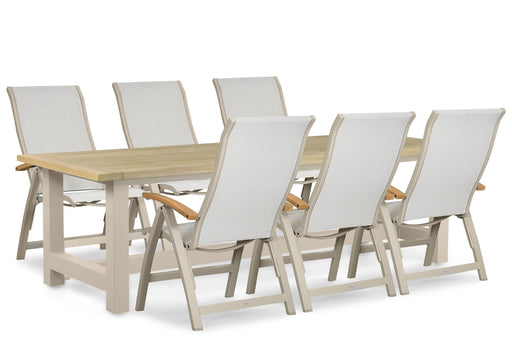 Presto Tarenta/San Francisco 260x100 cm dining tuinset 7-delig