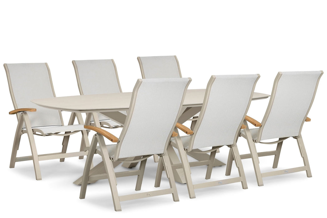 Presto Tarenta/Voyage 240x120 cm dining tuinset 7-delig