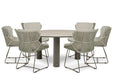Santika Samari/Trino 158 cm dining tuinset 7-delig
